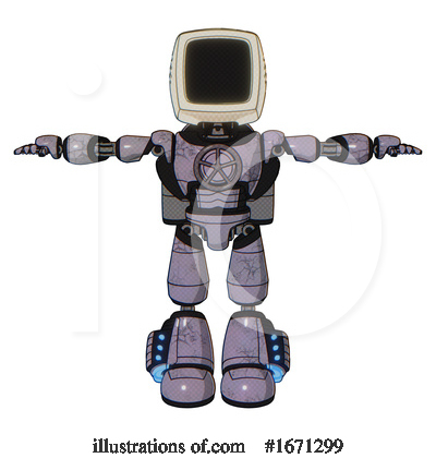 Royalty-Free (RF) Robot Clipart Illustration by Leo Blanchette - Stock Sample #1671299
