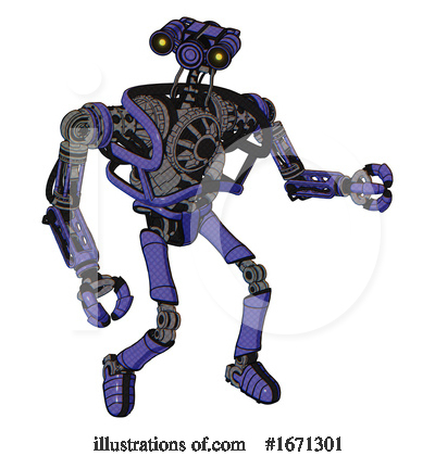 Royalty-Free (RF) Robot Clipart Illustration by Leo Blanchette - Stock Sample #1671301