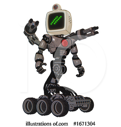 Royalty-Free (RF) Robot Clipart Illustration by Leo Blanchette - Stock Sample #1671304