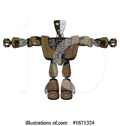 Royalty-Free (RF) Robot Clipart Illustration by Leo Blanchette - Stock Sample #1671324