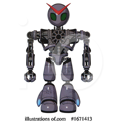 Royalty-Free (RF) Robot Clipart Illustration by Leo Blanchette - Stock Sample #1671413