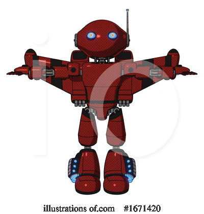 Royalty-Free (RF) Robot Clipart Illustration by Leo Blanchette - Stock Sample #1671420