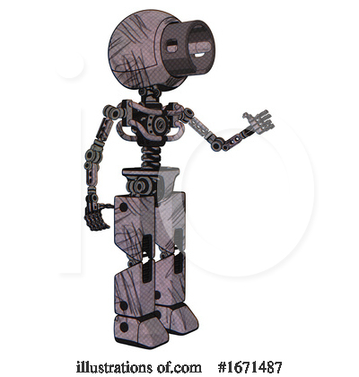Royalty-Free (RF) Robot Clipart Illustration by Leo Blanchette - Stock Sample #1671487