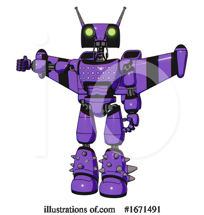 Royalty-Free (RF) Robot Clipart Illustration by Leo Blanchette - Stock Sample #1671491