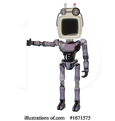 Royalty-Free (RF) Robot Clipart Illustration by Leo Blanchette - Stock Sample #1671575