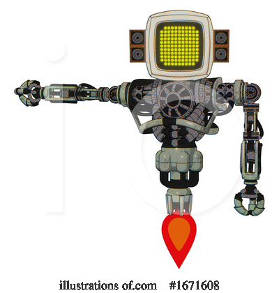 Royalty-Free (RF) Robot Clipart Illustration by Leo Blanchette - Stock Sample #1671608