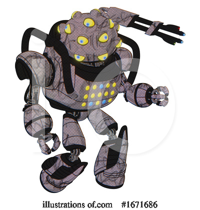 Royalty-Free (RF) Robot Clipart Illustration by Leo Blanchette - Stock Sample #1671686