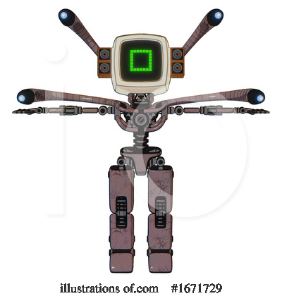 Royalty-Free (RF) Robot Clipart Illustration by Leo Blanchette - Stock Sample #1671729