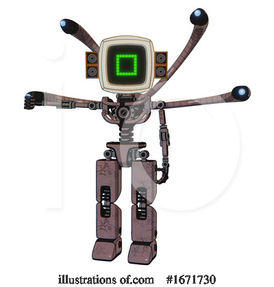 Royalty-Free (RF) Robot Clipart Illustration by Leo Blanchette - Stock Sample #1671730