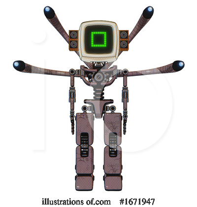 Royalty-Free (RF) Robot Clipart Illustration by Leo Blanchette - Stock Sample #1671947