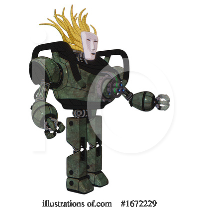 Royalty-Free (RF) Robot Clipart Illustration by Leo Blanchette - Stock Sample #1672229