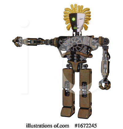 Royalty-Free (RF) Robot Clipart Illustration by Leo Blanchette - Stock Sample #1672245