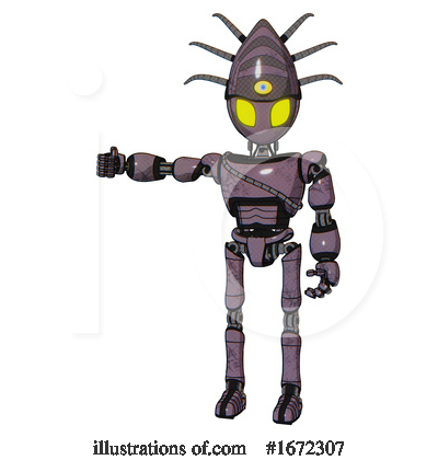 Royalty-Free (RF) Robot Clipart Illustration by Leo Blanchette - Stock Sample #1672307