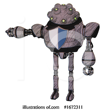 Royalty-Free (RF) Robot Clipart Illustration by Leo Blanchette - Stock Sample #1672311