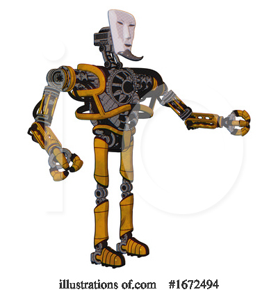 Royalty-Free (RF) Robot Clipart Illustration by Leo Blanchette - Stock Sample #1672494