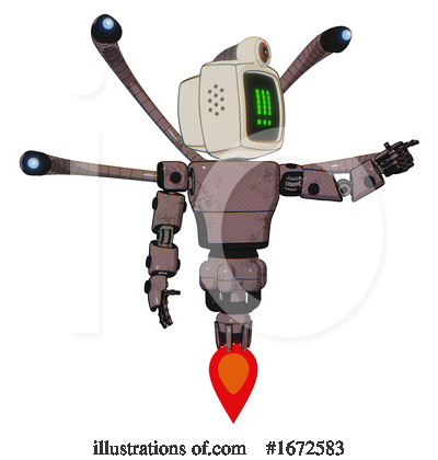 Royalty-Free (RF) Robot Clipart Illustration by Leo Blanchette - Stock Sample #1672583