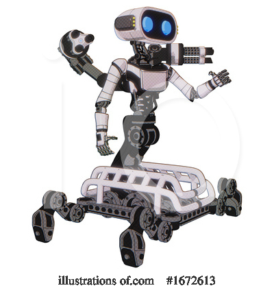 Royalty-Free (RF) Robot Clipart Illustration by Leo Blanchette - Stock Sample #1672613