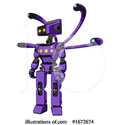 Royalty-Free (RF) Robot Clipart Illustration by Leo Blanchette - Stock Sample #1672674