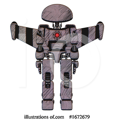 Royalty-Free (RF) Robot Clipart Illustration by Leo Blanchette - Stock Sample #1672679
