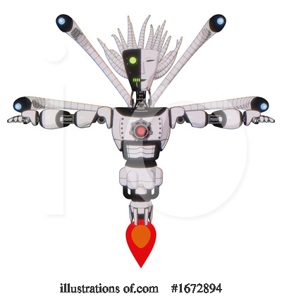 Royalty-Free (RF) Robot Clipart Illustration by Leo Blanchette - Stock Sample #1672894