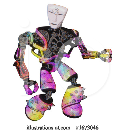 Royalty-Free (RF) Robot Clipart Illustration by Leo Blanchette - Stock Sample #1673046