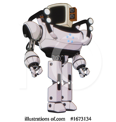Royalty-Free (RF) Robot Clipart Illustration by Leo Blanchette - Stock Sample #1673134