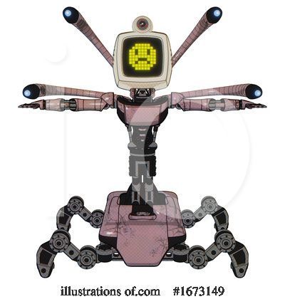 Royalty-Free (RF) Robot Clipart Illustration by Leo Blanchette - Stock Sample #1673149
