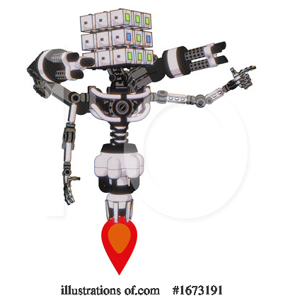 Royalty-Free (RF) Robot Clipart Illustration by Leo Blanchette - Stock Sample #1673191