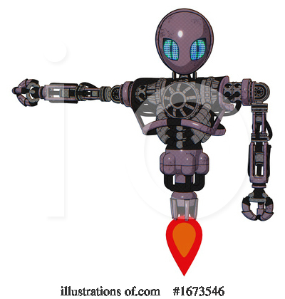 Royalty-Free (RF) Robot Clipart Illustration by Leo Blanchette - Stock Sample #1673546