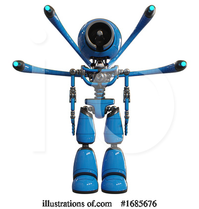 Royalty-Free (RF) Robot Clipart Illustration by Leo Blanchette - Stock Sample #1685676