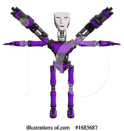 Royalty-Free (RF) Robot Clipart Illustration by Leo Blanchette - Stock Sample #1685687
