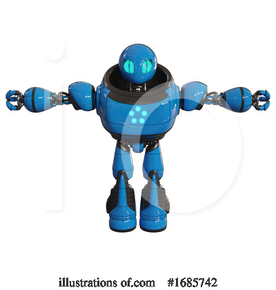 Royalty-Free (RF) Robot Clipart Illustration by Leo Blanchette - Stock Sample #1685742
