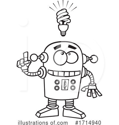 Royalty-Free (RF) Robot Clipart Illustration by toonaday - Stock Sample #1714940