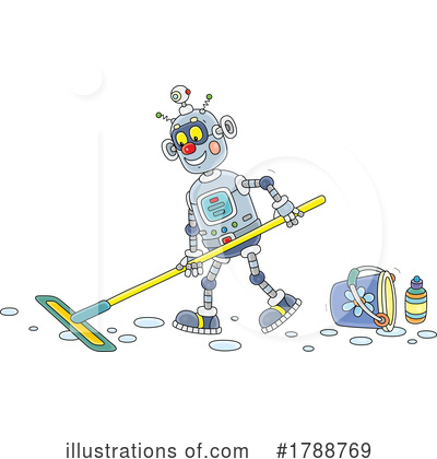 Royalty-Free (RF) Robot Clipart Illustration by Alex Bannykh - Stock Sample #1788769