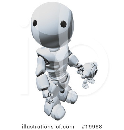 Royalty-Free (RF) Robot Clipart Illustration by Leo Blanchette - Stock Sample #19968