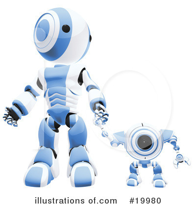 Royalty-Free (RF) Robot Clipart Illustration by Leo Blanchette - Stock Sample #19980
