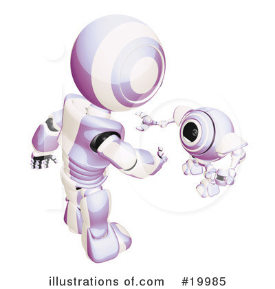 Royalty-Free (RF) Robot Clipart Illustration by Leo Blanchette - Stock Sample #19985