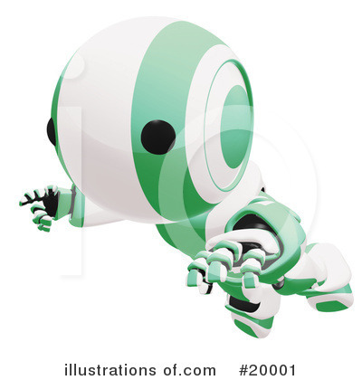 Royalty-Free (RF) Robot Clipart Illustration by Leo Blanchette - Stock Sample #20001