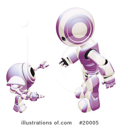 Royalty-Free (RF) Robot Clipart Illustration by Leo Blanchette - Stock Sample #20005