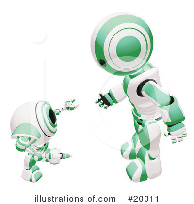 Royalty-Free (RF) Robot Clipart Illustration by Leo Blanchette - Stock Sample #20011