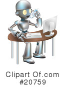 Robot Clipart #20759 by AtStockIllustration