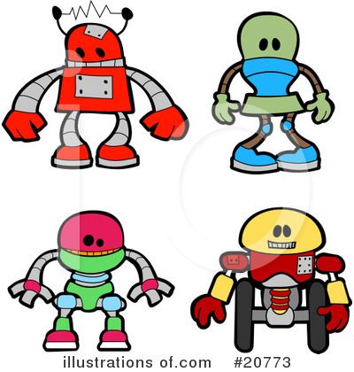 Royalty-Free (RF) Robot Clipart Illustration by AtStockIllustration - Stock Sample #20773