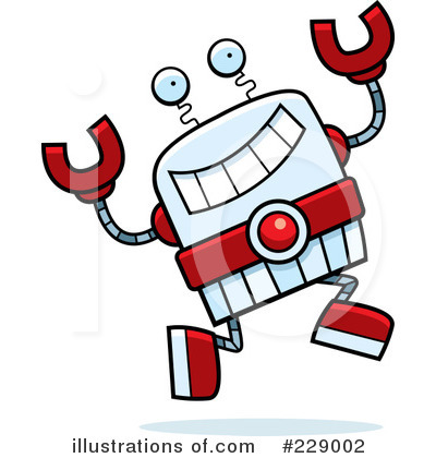 Royalty-Free (RF) Robot Clipart Illustration by Cory Thoman - Stock Sample #229002