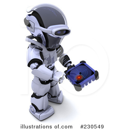 Royalty-Free (RF) Robot Clipart Illustration by KJ Pargeter - Stock Sample #230549