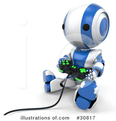 Royalty-Free (RF) Robot Clipart Illustration by Leo Blanchette - Stock Sample #30817