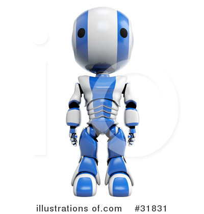 Royalty-Free (RF) Robot Clipart Illustration by Leo Blanchette - Stock Sample #31831