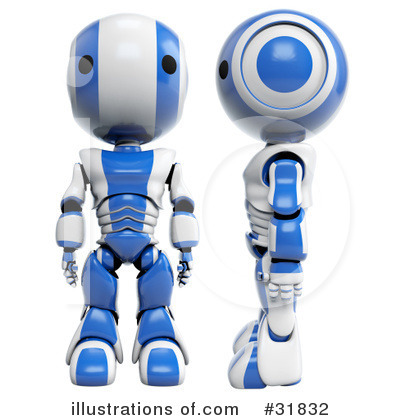 Royalty-Free (RF) Robot Clipart Illustration by Leo Blanchette - Stock Sample #31832