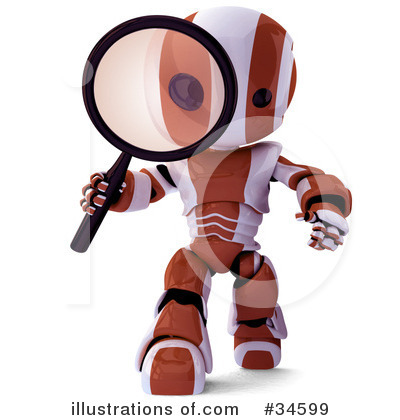 Royalty-Free (RF) Robot Clipart Illustration by Leo Blanchette - Stock Sample #34599
