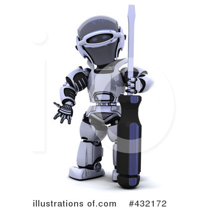 Royalty-Free (RF) Robot Clipart Illustration by KJ Pargeter - Stock Sample #432172