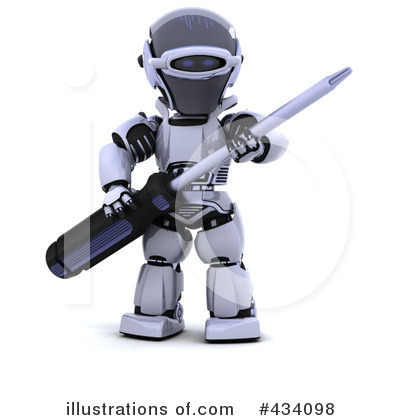 Royalty-Free (RF) Robot Clipart Illustration by KJ Pargeter - Stock Sample #434098